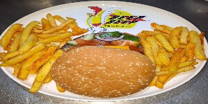 Shredded Peri Chicken Burger